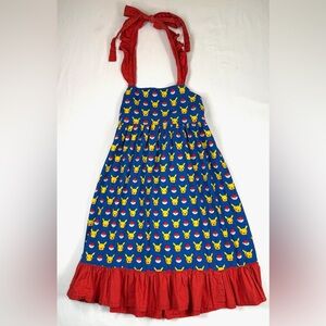 HANDMADE POKEMON Girls 6/7 Pokémon Pikachu Halter Dress Cute Playful Character